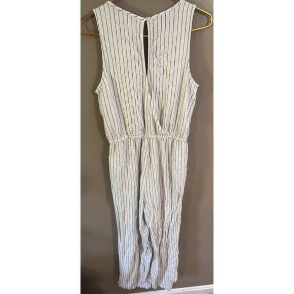 Old Navy Women’s Striped Wide Leg Sleeveless Linen Embroidered Pant Suit Size S - Picture 7 of 9